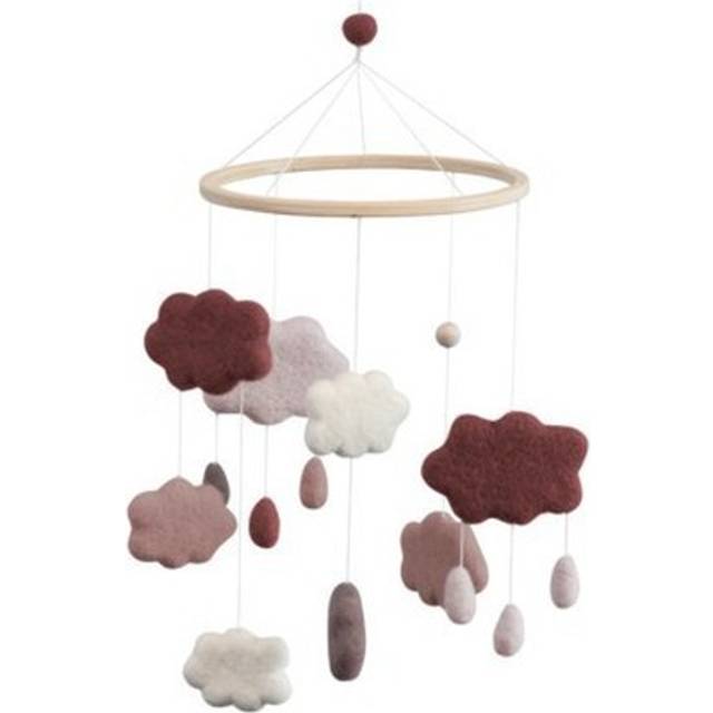 Sebra Felted Baby Mobile Clouds