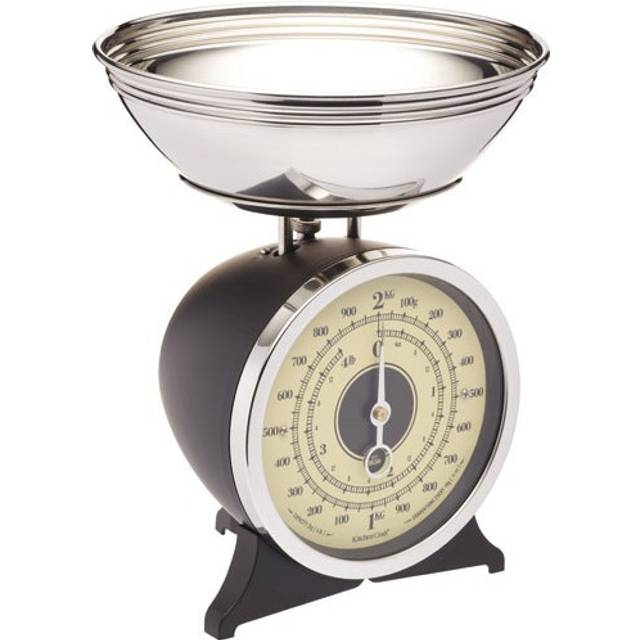 Classic Collection Mechanical Kitchen Scale - Black (30cm H X 23cm W)