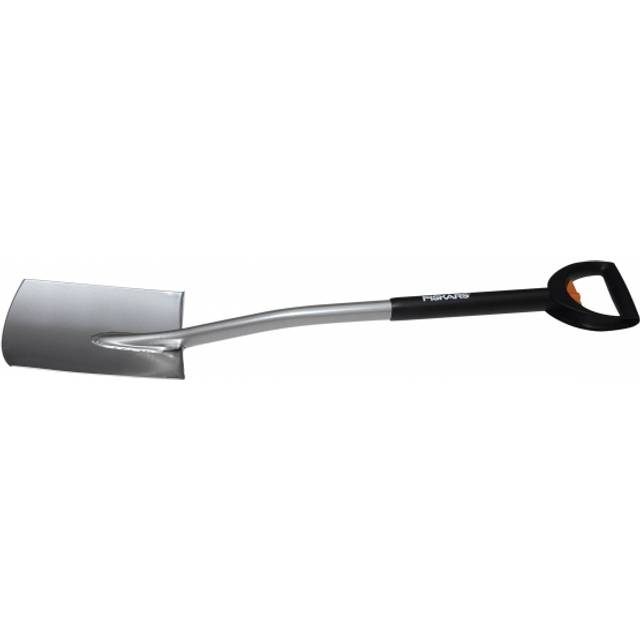 Fiskars Teleskop-Spaten für weiche, steinarme Böden, Rund, Länge 1,05 bis 1,25 m, Hochwertiger Borstahl, Schwarz/Silber, SmartFit, 1000620