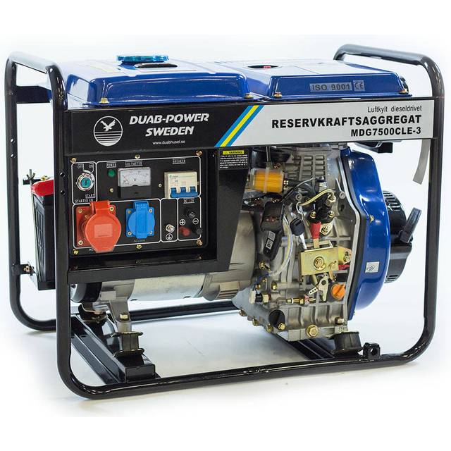 Duab-Power Elverk MDG7500CLE-3 3-fas diesel fjärrstart
