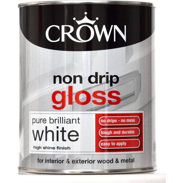 Crown Paints Non Drip Gloss Pure Brilliant White 750ml