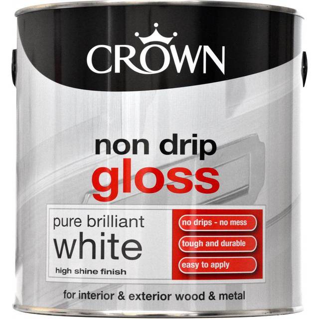 Crown Paints Non Drip Gloss Pure Brilliant White 2.5L