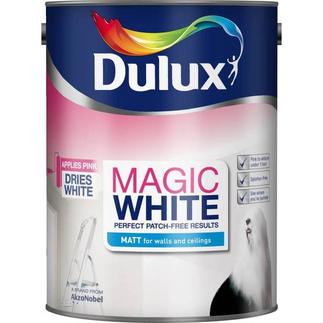 Dulux Walls & Ceilings Magic White Matt Emulsion Paint 5L