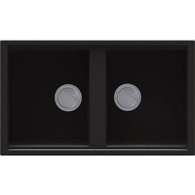 Reginox Best 450 2.0 Bowl Granite Black Inset Kitchen Sink &amp; Waste