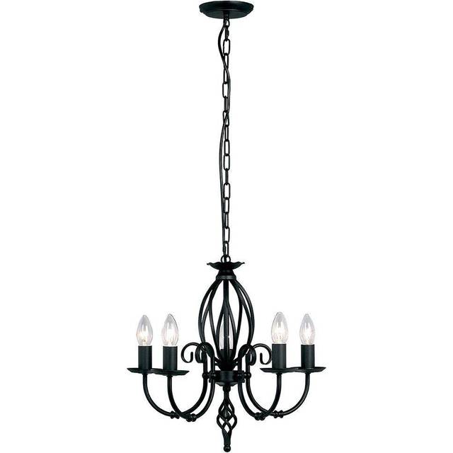 Elstead ART5 BLACK Artisan Five Light Chandelier Black