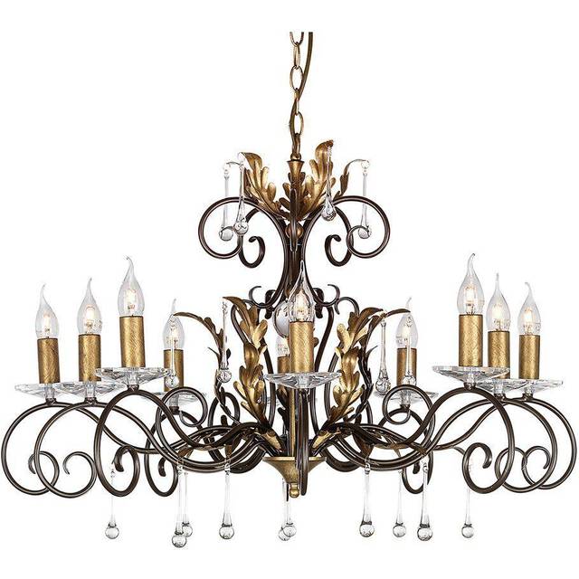 Elstead AML10 BLK/SILVER Amarilli Ten Light Chandelier Black/silver