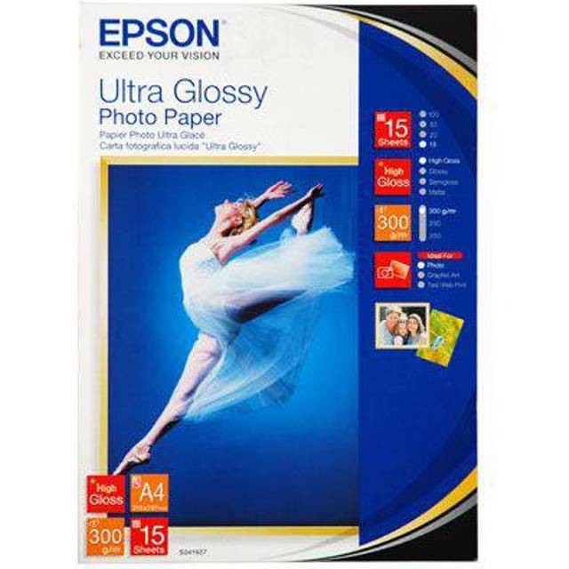 Epson (A4) Ultra Glossy Photo Paper (15 Sheets) 300gsm (White)