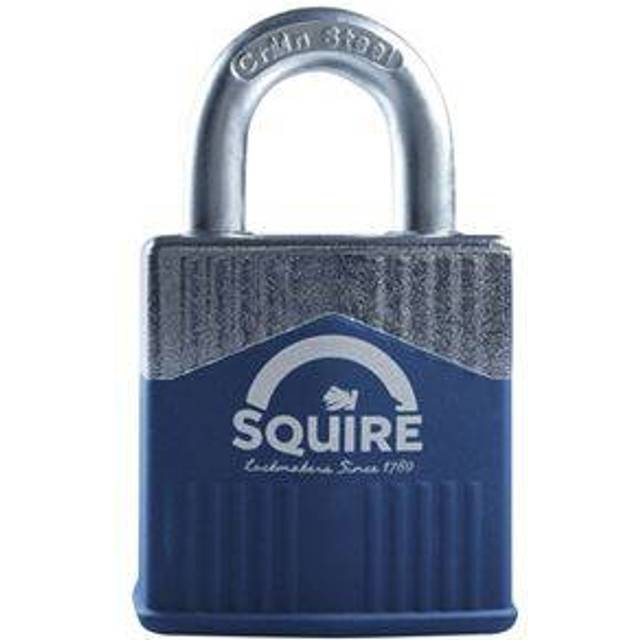 Squire Solid Diecast Body with Boron Shackle Padlock - 45mm - Silver/Blue