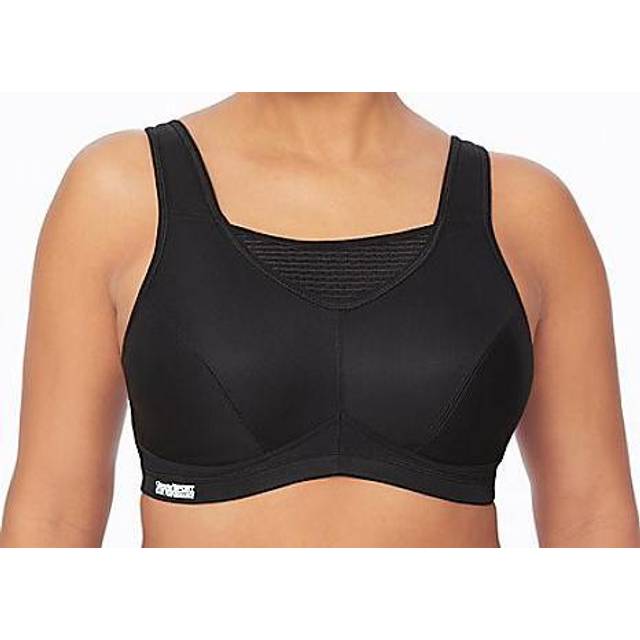 Glamorise Full Figure Plus Size No-Bounce Camisole Wirefree Sports Bra - Black