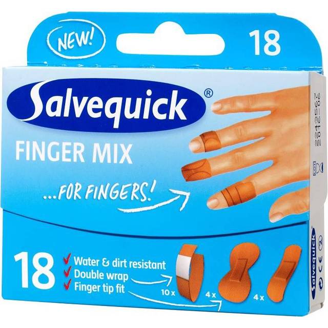 Salvequick Finger Mixed, 18 st