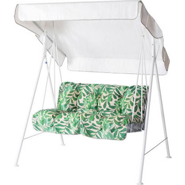 Duo 2-sitshammock vit/beige-grön 45B - Vit/Beige/Grön