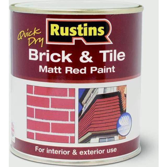 Rustins quick dry brick & tile paint matt red 1 litre