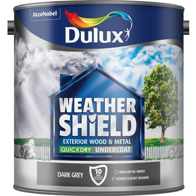 Weathershield Quick Dry Undercoat Paint, 2.5L, Dark Grey