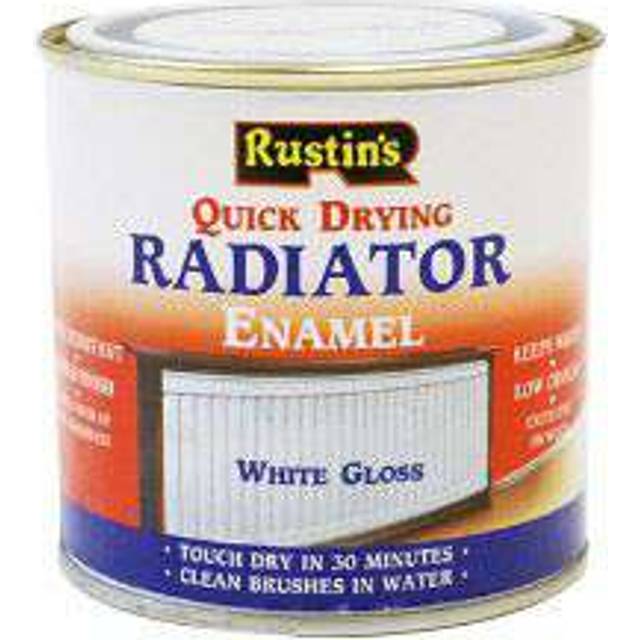 Rustins RADG250 Quick Dry Radiator Enamel Paint Gloss White 250ml