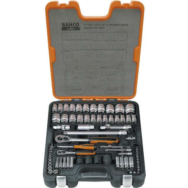 Bahco S800 77 Piece Combination Drive Hex Socket and Screwdriver Bit Set Metric and Imperial Combination