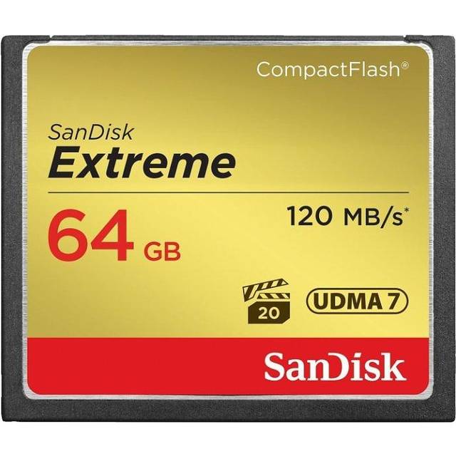SanDisk Extreme 64 GB UDMA7 CompactFlash Card - Black/Gold