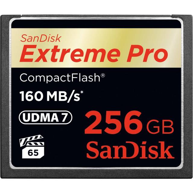 Sandisk Extreme PRO, 256GB 256GB CompactFlash memory card