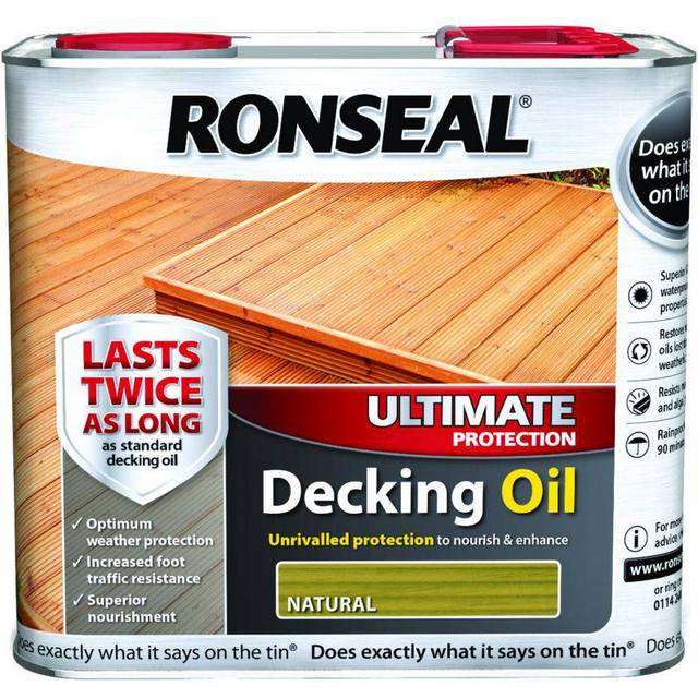 Ronseal 36933 Ultimate Protection Decking Oil Natural 2.5 litre