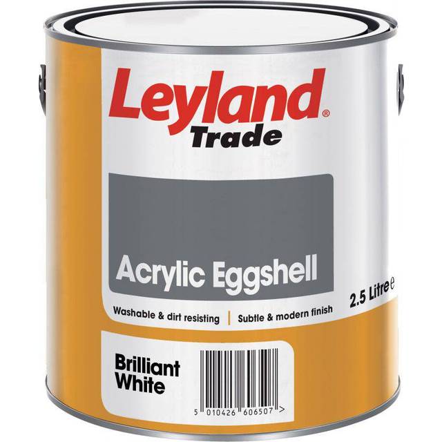 Leyland Trade Hardwearing Acrylic Eggshell - Brilliant White/Magnolia - ["Brilliant White","White"]