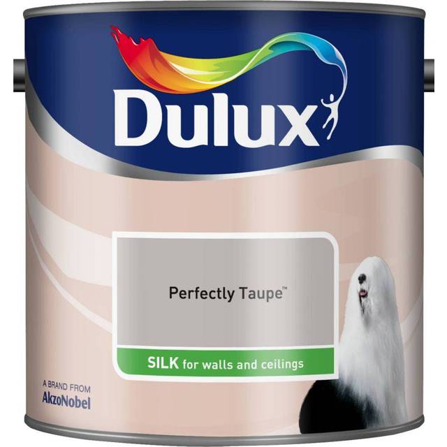 Dulux Neutral Silk Emulsion Paint, 2.5L, Perfect Taupe