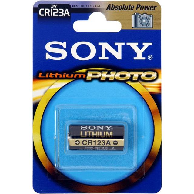 4x sony cr123a lithium power 3volt camera alarm batteries (4 batteries)