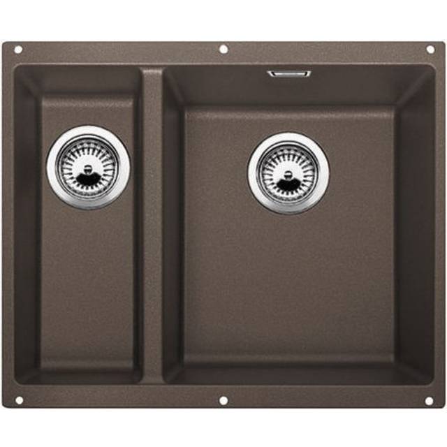 Subline 55.5 x 46cm Double Bowl Undermount Kitchen Sink - Coffee (1,000mm L X 460mm W)