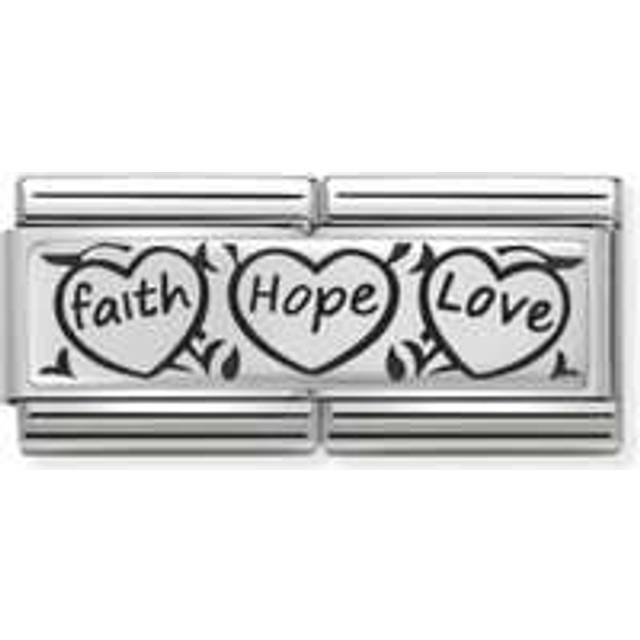 Nomination Silver Double Faith Hope Love Faith &amp; Religion Charms