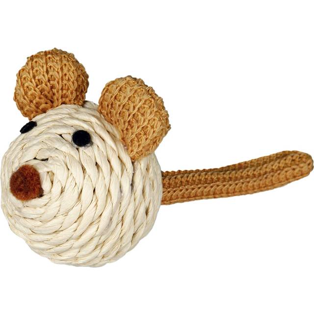 Mouse cat toy, made of paper yarn Trixie - Blanc