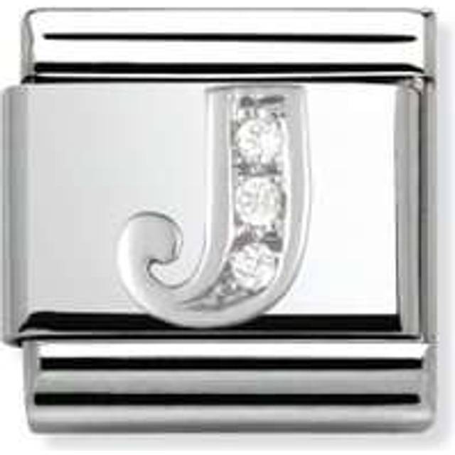 Nomination Classic Silver CZ J Letter Charms