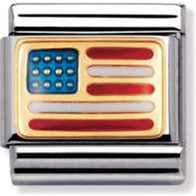 Nomination USA Flag Charm - Stainless Steel - Multi-colour