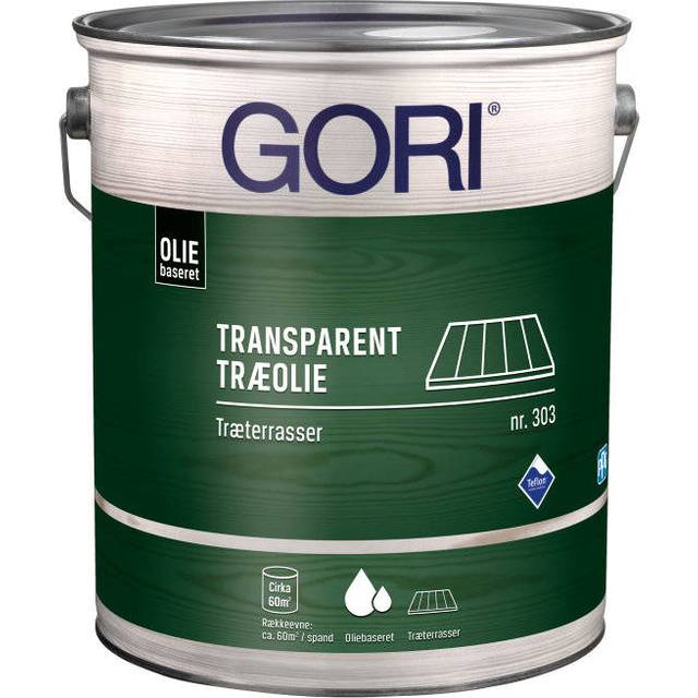 GORI 303 transparent træolie til terrasser 5 liter (På lager i butik)