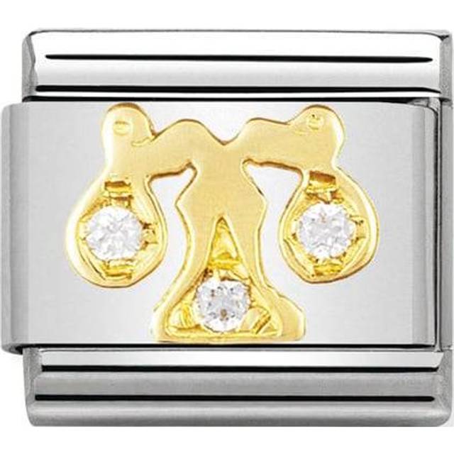 Nomination CLASSIC Gold Zodiac Cubic Zirconia Libra Charm 030302/07 - Two Colour