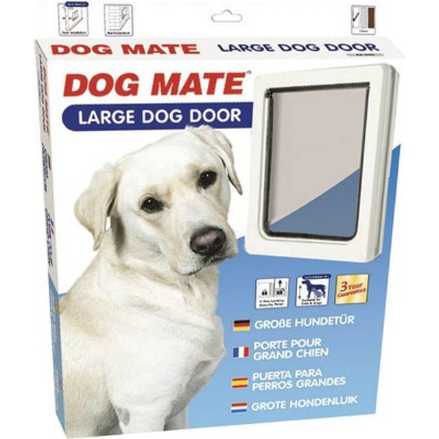 Dog Mate Large hundlucka - vit - Vit
