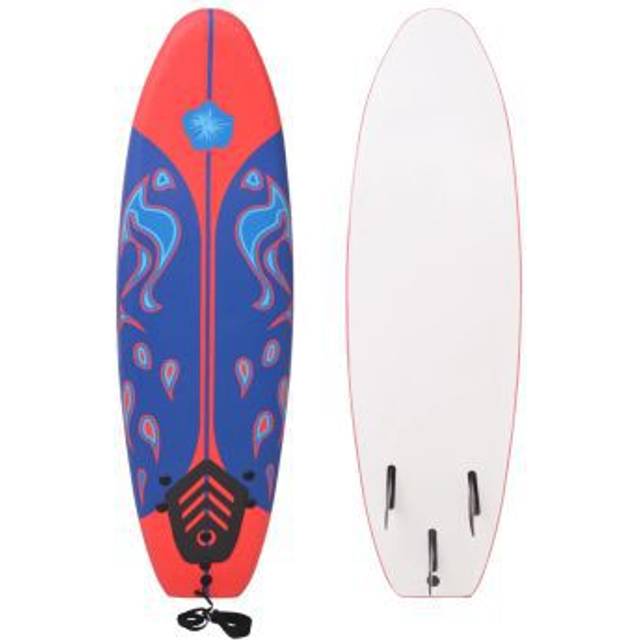 vidaXL Surfboard Blue and Red 170 cm - Multicolour