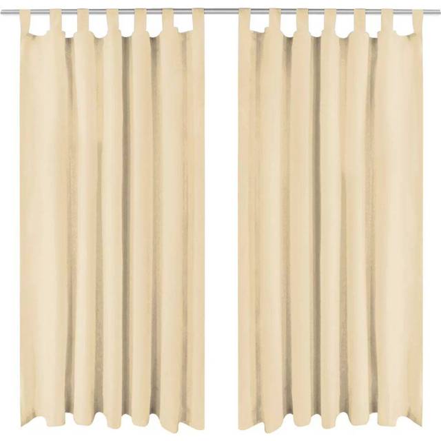 vidaXL Micro-Satin Curtains 2 pcs with Loops 140x175 cm Turquoise