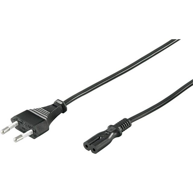 Goobay Euro-nätkabel Euro-kontakt typ C CEE 7/16 till Enhetsuttag C7 3 m Svart