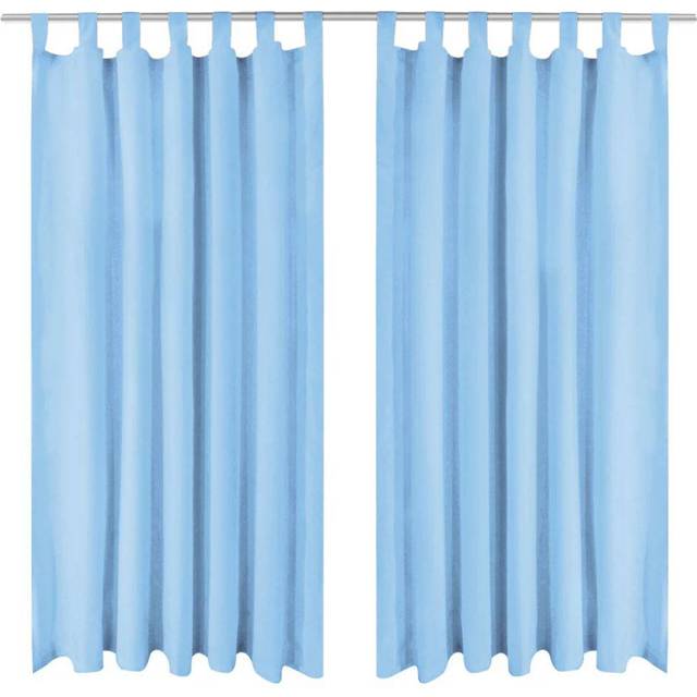 vidaXL Micro-Satin Curtains 2 pcs with Loops 140x225 cm Grey