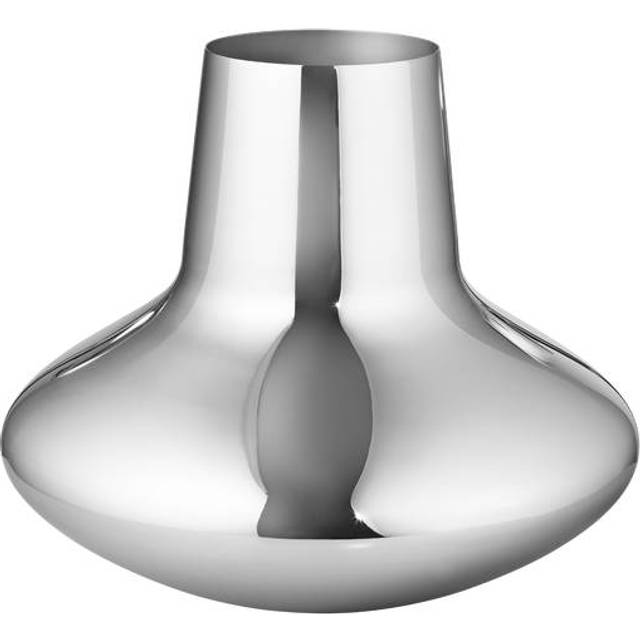 Georg Jensen Henning Koppel vase stainless steel large, 22.2 cm