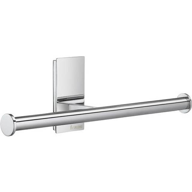 Polished Chrome Spare Toilet Roll Holder Wall Mounted Bathroom Storage - Silver - One Size