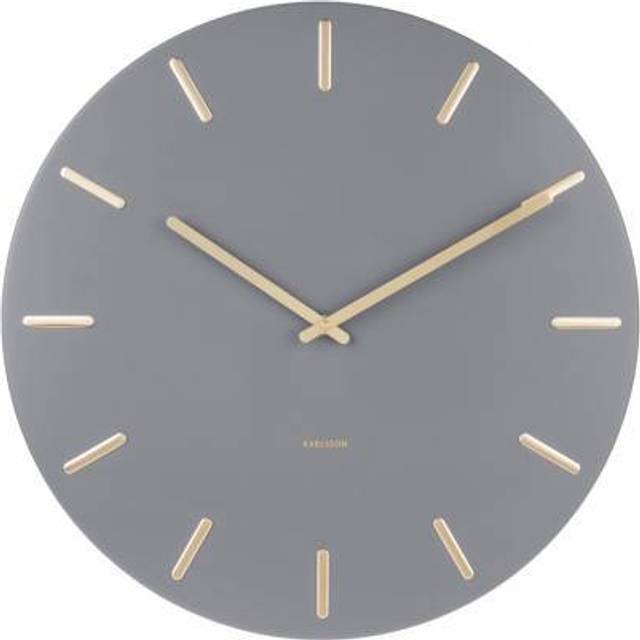 Steel wall clock with golden sticks Karlsson Charm - Blanc - 45x45x3.5x45 cm