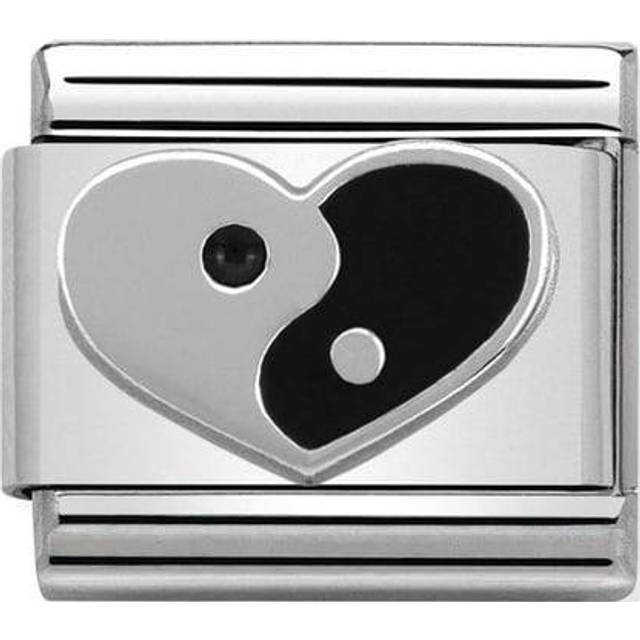 Nomination Classic Silver Ying Yang Heart Love &amp; Hearts Charms