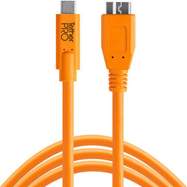 TetherTools TetherPro USB-C to 3.0 Micro-B 15ft (4.6m) Orange