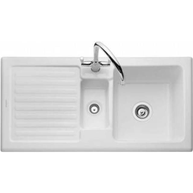 Rangemaster Rustic 1.5 Bowl White Ceramic Kitchen Sink