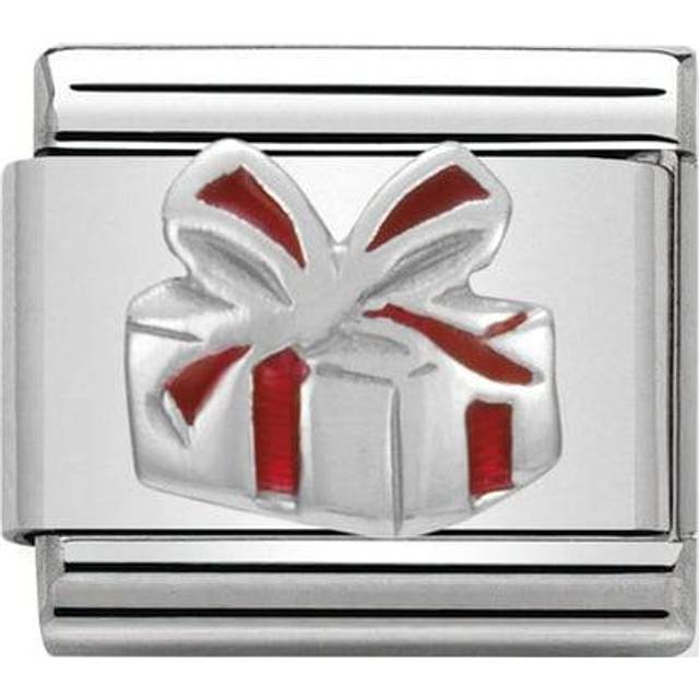 Nomination Classic Silver Red Gift Box Christmas Charms