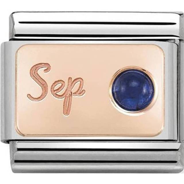 Nomination CLASSIC Rose Gold September Sapphire Charm 430508/09 - Blue