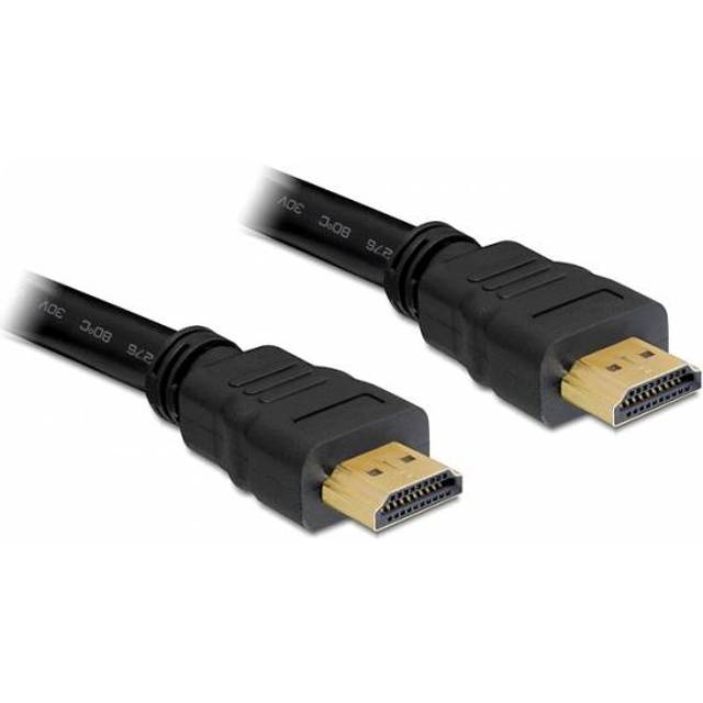 Manhattan HDMI-kabel Ethernet-kontakt/kontakt 10 m svart