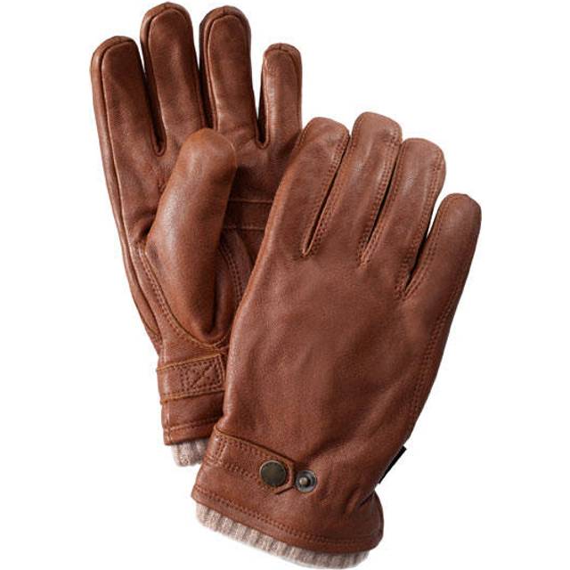 Hestra Utsjö Fleece Liner Buckle Elkskin Glove Chestnut
