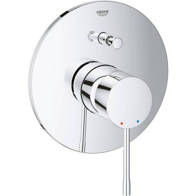 Grohe ESSENCE New Single Lever Bath or Shower Mixer, Trim Set Only, Silver