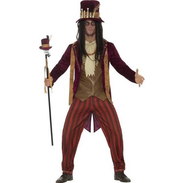 Deluxe voodoo witch doctor mens fancy dress black magic adults halloween costume
