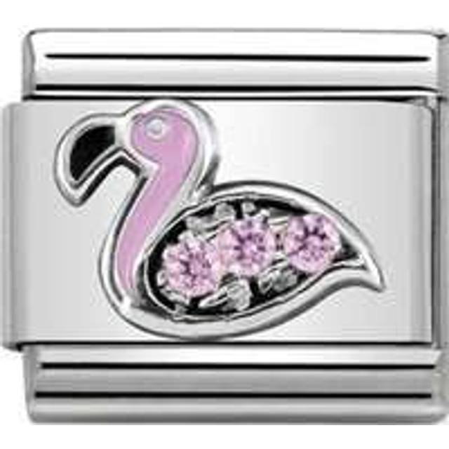 Nomination CLASSIC Silvershine Symbols Flamingo With Pink Cubic Zirconia Charm 330304/31